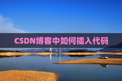 CSDN博客中如何插入代码